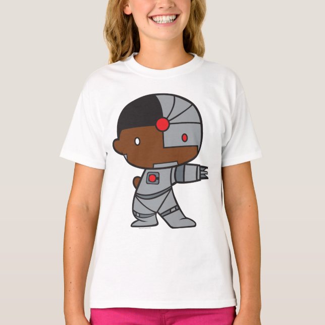 Tvåsidig Chibi Cyborg T-shirt (Framsida)