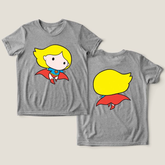 Tvåsidig Chibi-superflicka Tee (Design fram och bak)