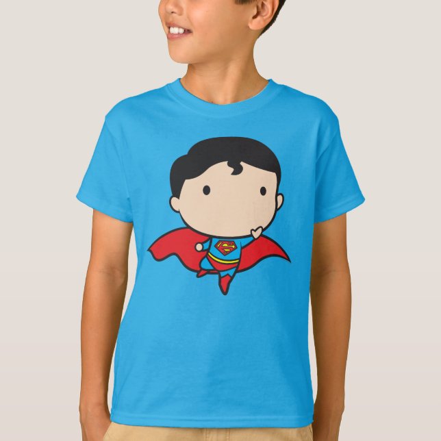Tvåsidig Chibi Superman T-shirt (Framsida)