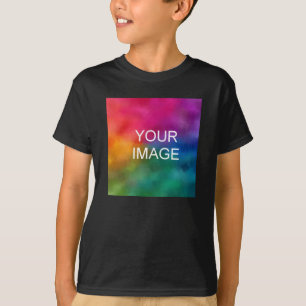Tvåsidig Elegant svart mall Lägg till bildskärmar T Shirt