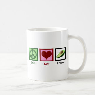 Tvåsidig fredkärlekavokado kaffemugg