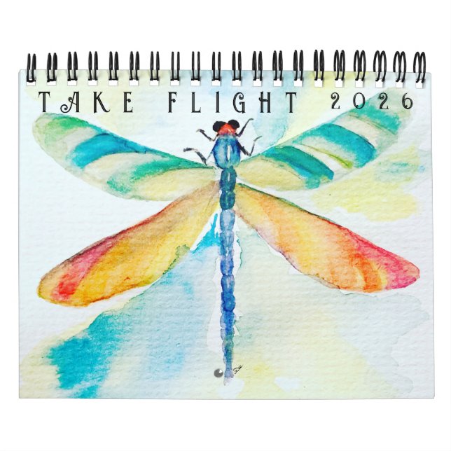 Tvåsidig kalender (12 månader) Take Flight (Omslag)