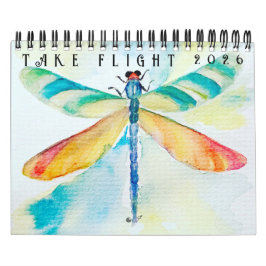 Tvåsidig kalender (12 månader) Take Flight