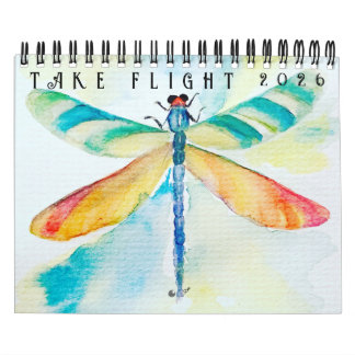 Tvåsidig kalender (12 månader) Take Flight