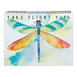 Tvåsidig kalender Take Flight (12 månader)