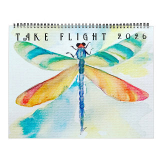 Tvåsidig kalender Take Flight (12 månader)