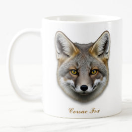 Tvåsidig korsac-foxkaffe Mugg-design Kaffemugg