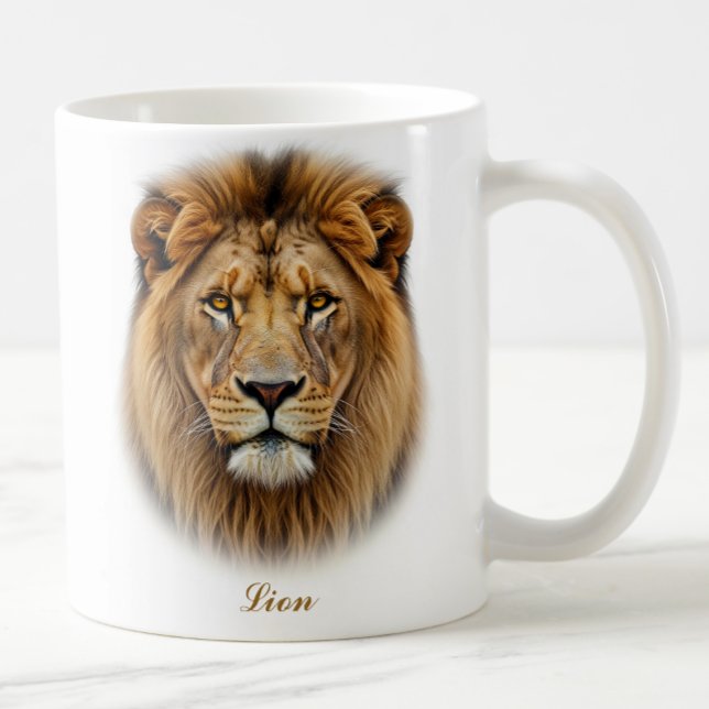 Tvåsidig Lejon kaffedesign i Mugg (Skapare uppladdad)