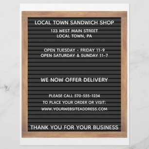 Tvåsidig monteringsskylt med två sidor reklamblad