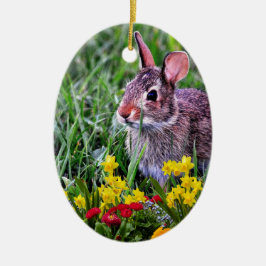 Tvåsidig Personlig Glad påsk Julgransprydnad Keramik