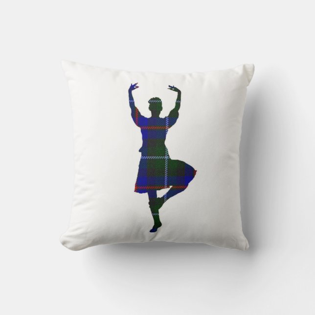 Tvåsidig skotsk höglands- dansare kudde (Framsida)