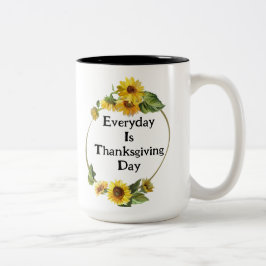 Tvåsidig utskrift EIDT Hvardagen Är Tacksägelsedag Två-Tonad Mugg