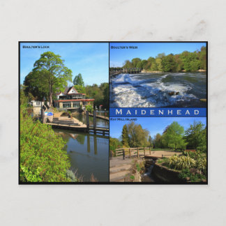 Tvåsidig vyvykort för Maidenhead Vykort