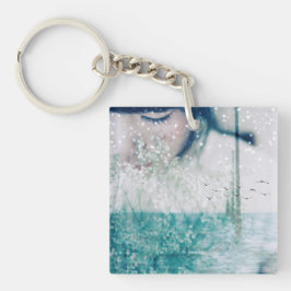 Tvåsidigt hav för vit för smaragdflickagrönt