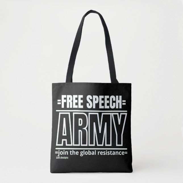 Tväskan "FRI TAL ARMY 2" Tygkasse (Framsida)