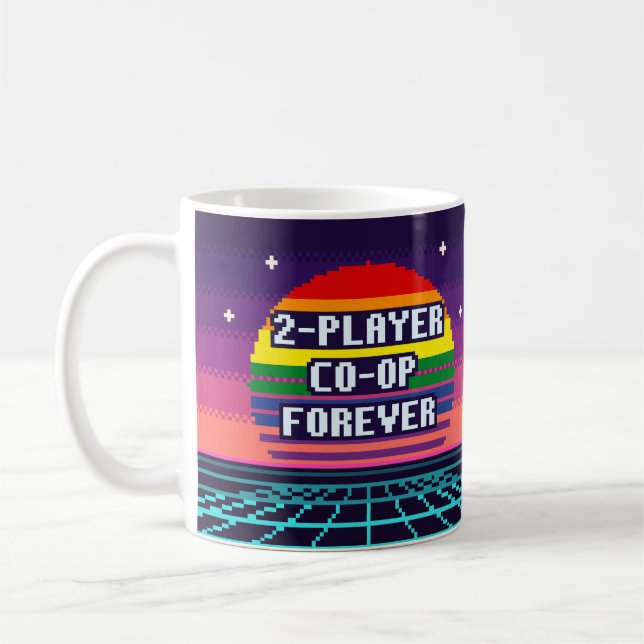 Tvåspelare Co-op Forever Pride Pixel Mugg (Vänster)