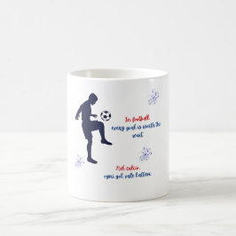 Tvåspråkig fotbollsdesign kaffemugg