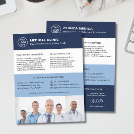 Tvåspråkig medicinsk klinik | Engelska Spanska Reklamblad