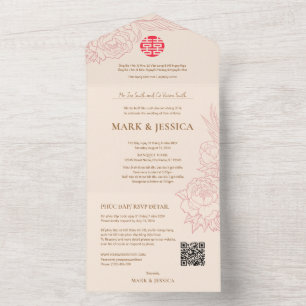 Tvåspråkiga vietnamesiska Peonies Traditionella