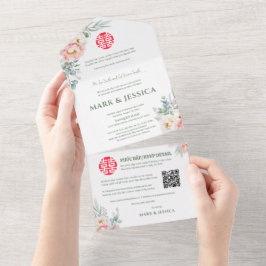 Tvåspråkiga vietnamesiska Peonies Traditionella