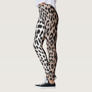 Tvåtonad Cheetah Leopard-utskrift Leggings