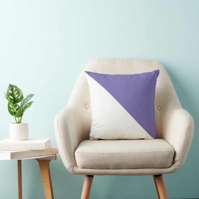 Tvåtonad diagonal periwinkle kastkudde kudde (Stol)