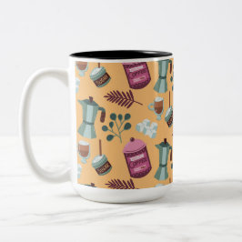 Tvåtonad kaffemugg design 