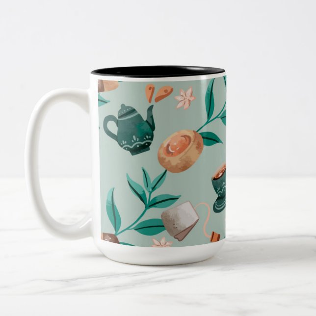 Tvåtonad kaffemugg design  (Vänster)