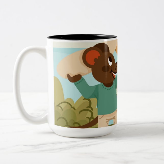 Tvåtonad mysig kaffemugg för en klunk (Vänster)