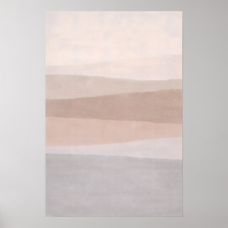 Tvåtonad Neutral Abstrakt Minimal Modern Horisont Poster