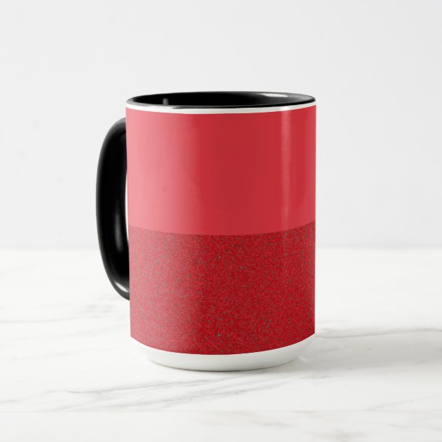 Tvåtongiga Tomato Red Noise Coffee Mugg - Anpassa (Framsida vänster)