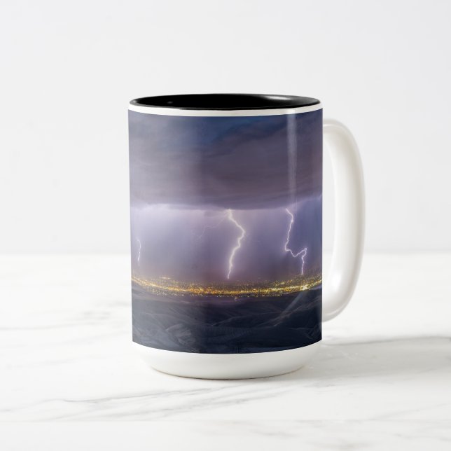 Tvåtonig Mugg, 15 oz Två-Tonad Mugg (Framsida höger)