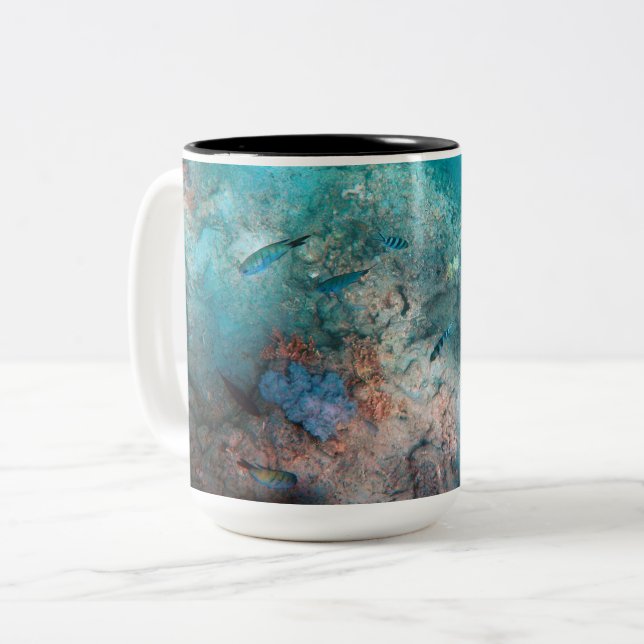 Tvåtonig Mugg, 15 oz Två-Tonad Mugg (Framsida vänster)