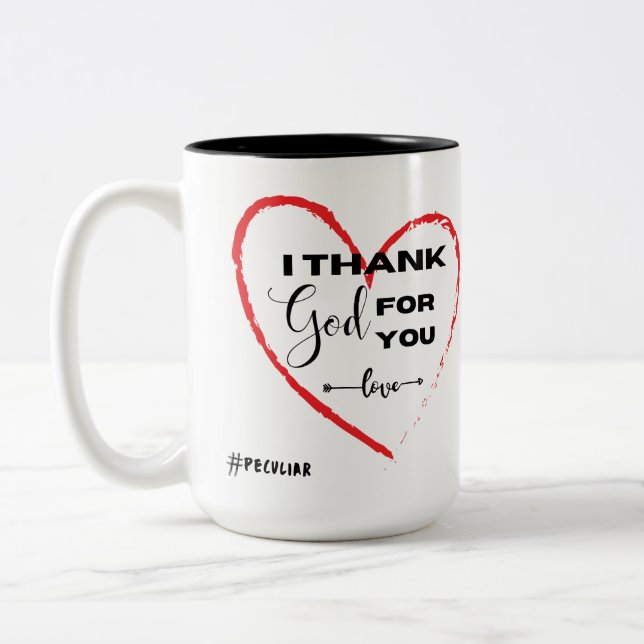 Tvåtonig Mugg, 15 oz Två-Tonad Mugg (Vänster)