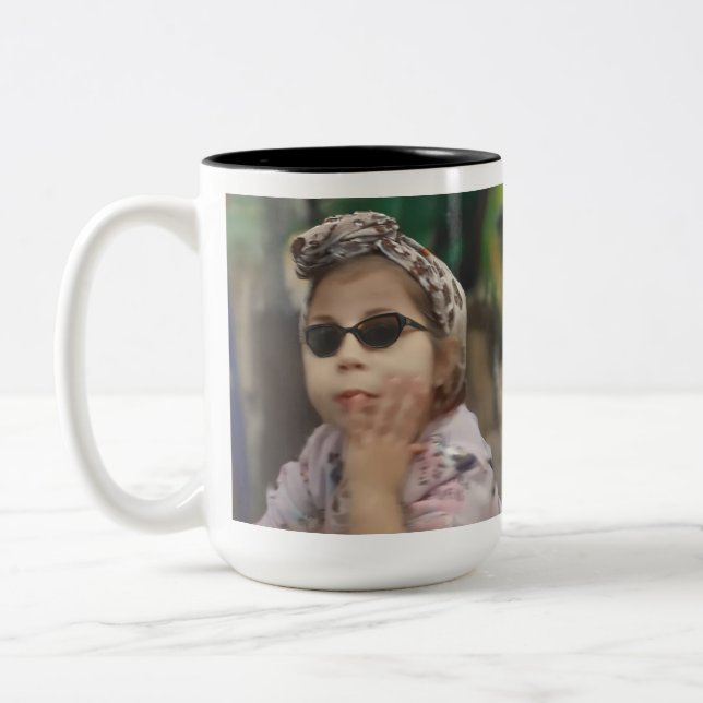 Tvåtonig Mugg, 15 oz Två-Tonad Mugg (Vänster)