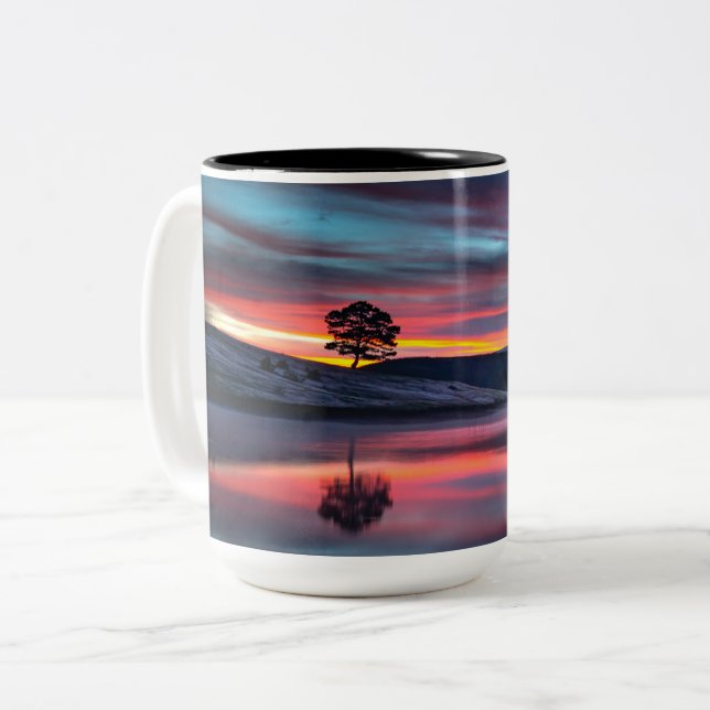 Tvåtonig Mugg, 15 oz Två-Tonad Mugg (Framsida vänster)