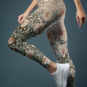 Tvåtonig Pimpernel Dusty Rosa & Teal Blue Morris Leggings