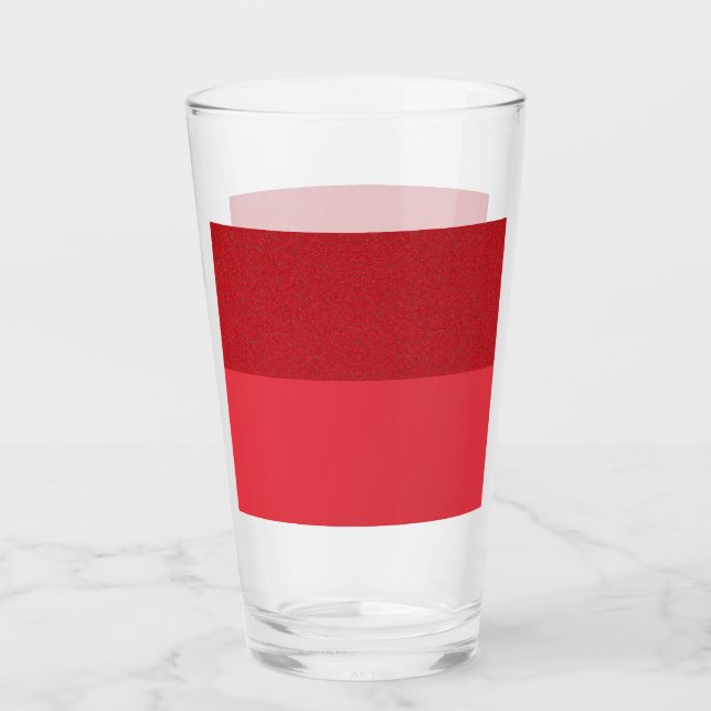 Tvåtonigt Tomato Red Pint Glass Kopp - Anpassade (Framsida)