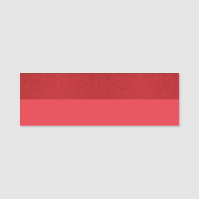 Tvåtoning Tomato Red Namn bricka - Anpassade Namnbricka (Framsida)