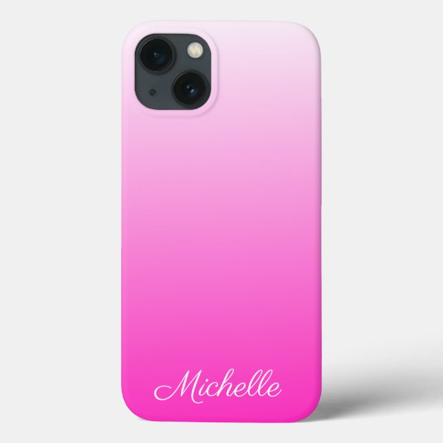 Tvåtoningsgradient för personlig, ombre shock rosa (Baksida)