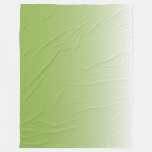 Tvåtoningsgradient ombre greenery-grönt fleecefilt (Framsidan)