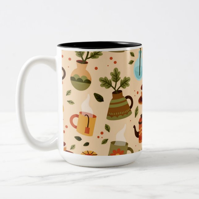 Tvåtons kaffemugg (Vänster)