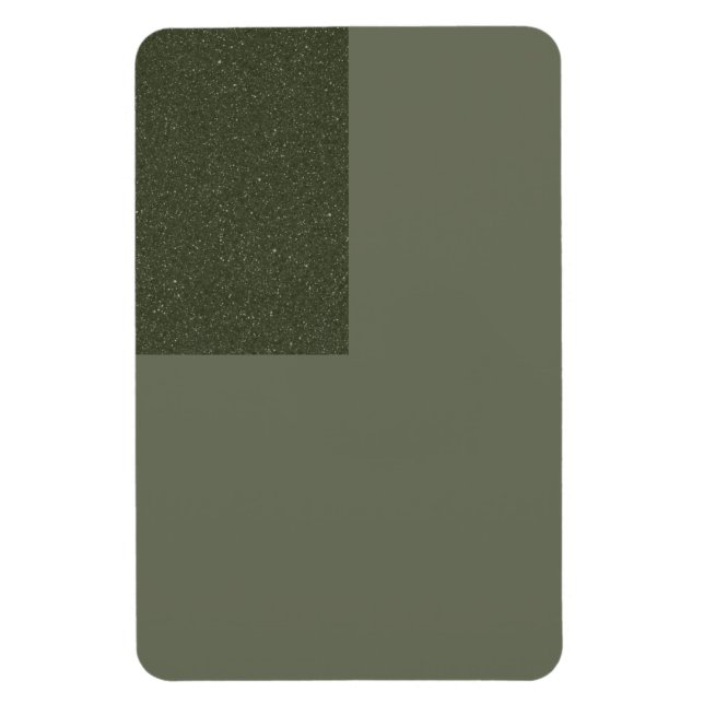 Tvåtons Mossgrön Magnet Med Texturerat Block (Vertikal)