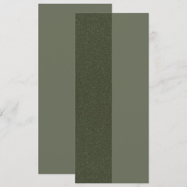 Tvåtons Mossgrön Texturerad Platt Meny – Anpassa (Fram/baksida)