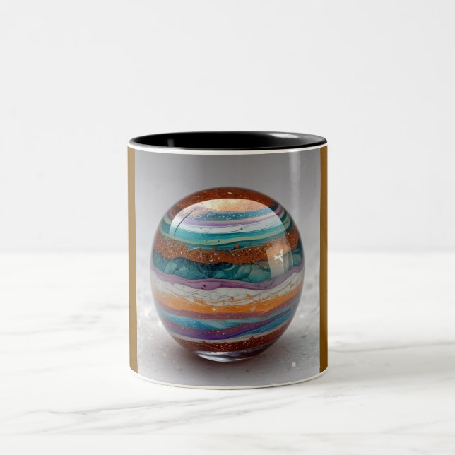 Tvåtons mugg, 11oz  (Marble-10) Två-Tonad Mugg (Center)