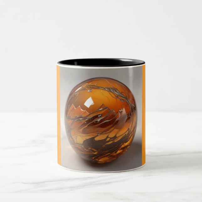 Tvåtons mugg, 11oz (Marble-12) Två-Tonad Mugg (Center)