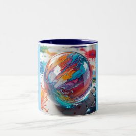 Tvåtons mugg, 11oz (Marble-13) Två-Tonad Mugg