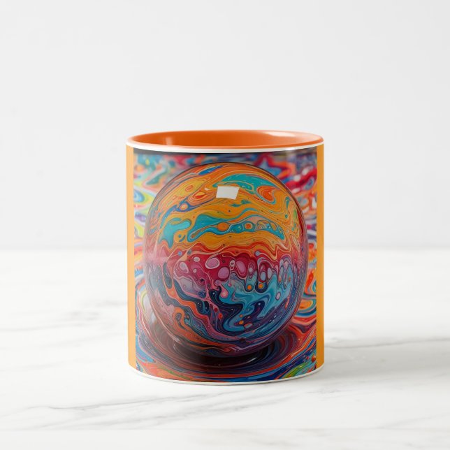 Tvåtons mugg, 11oz (Marble-18) Två-Tonad Mugg (Center)