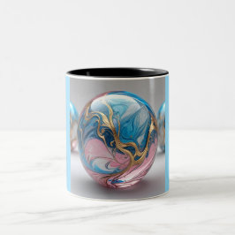 Tvåtons mugg, 11oz (Marble-8) Två-Tonad Mugg
