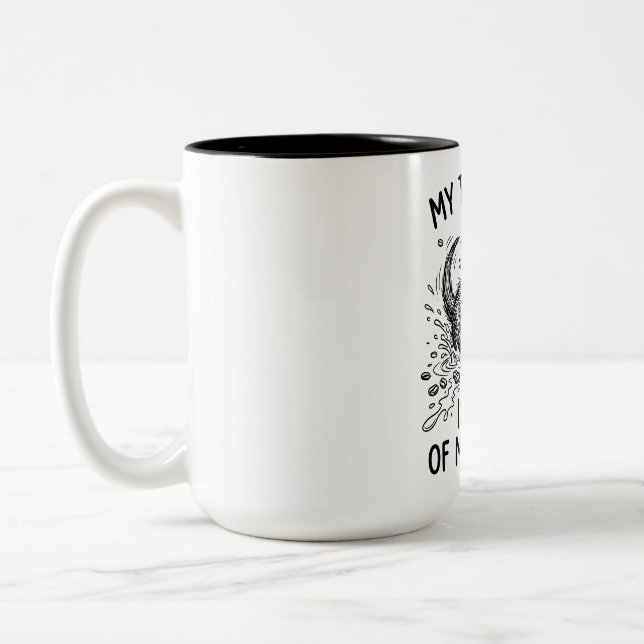 Tvåtons-mugg - Dystert utter-citat dryckeskompis Två-Tonad Mugg (Vänster)